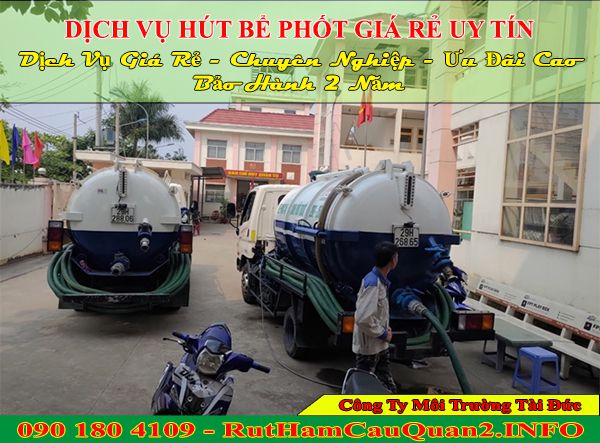 Hút bể phốt huyện Thạch Thất Tài Đức rẻ 100K BH 15 tháng