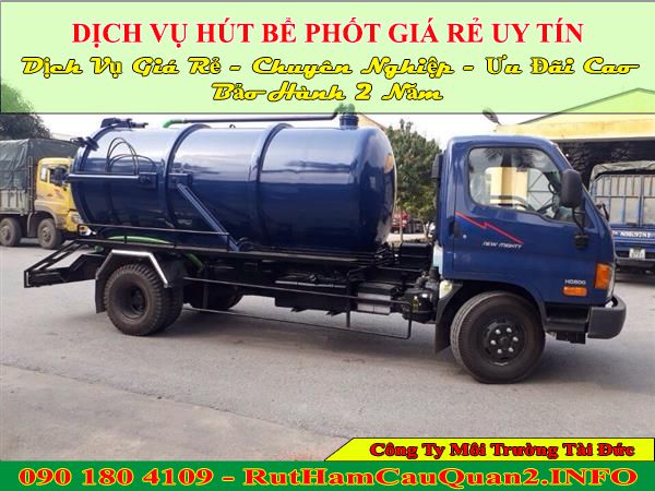 Hút bể phốt quận Nam Từ Liêm Tài Đức rẻ 100K BH 15 tháng