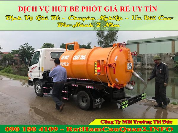 Hút bể phốt Tài Đức giá rẻ 96K BH 4 năm nhiều ưu đãi đến 30%
