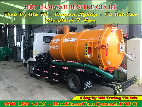 Hút hầm cầu Bến Tre Tài Đức giảm giá 49k BH 60 tháng