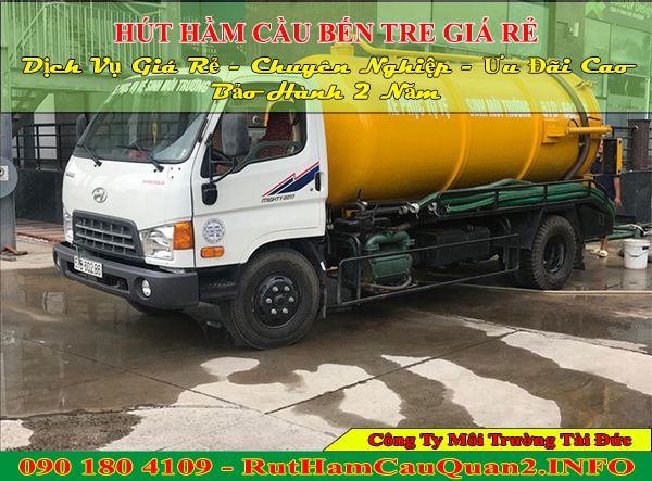 Hút hầm cầu Bến Tre Tài Đức giảm giá 49k BH 60 tháng