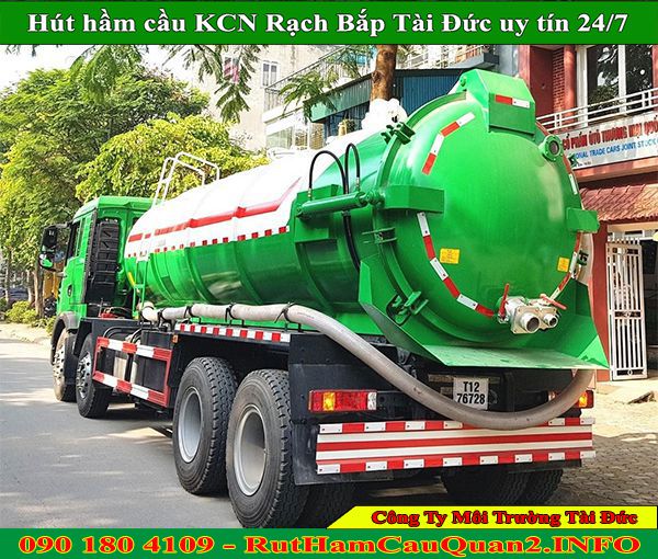 Hút hầm cầu khu công nghiệp Rạch Bắp giá rẻ 90K BH 2 năm